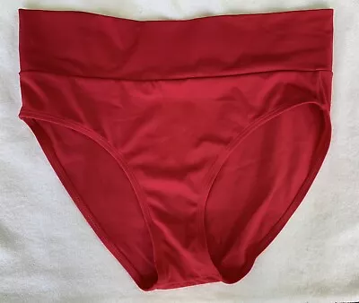 High Waist Banded Bikini Bottoms. Women’s Size L. Dark Pink Color • $4.99