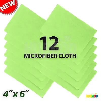 12-Pack Microfiber Cleaning Cloth LCD Screen Lens Camera Eyeglasses Glasses 4x6  • $6.98