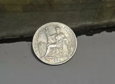 Cochinchine Rare 10 Cents Argent /silver 1884 A • $189.90