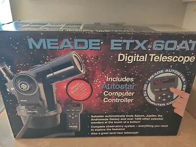 Meade ETX-60AT Refractor Digital Telescope With Autostar Computer Controller • $100