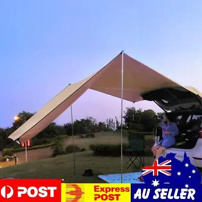 Car Roof Top Tent Awning Anti-UV Camping Tents For Car SUV (Coffee 300x150cm) • $50.99