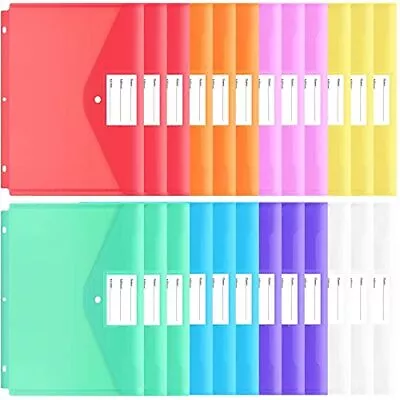 EOOUT 24pcs Binder Folders Pocket For 3 Ring Multicolor  • $15.58