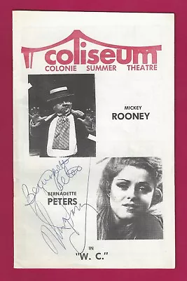 Mickey Rooney (Signed)  W.C.  (Fields) Bernadette Peters 1971 FLOP Playbill • $99.99