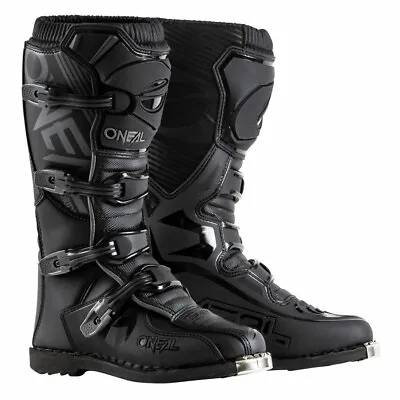 O'Neal Element Boots Off-Road MX Motocross Motorcycle Black Size: 8 • $129.99