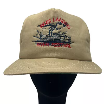 Rices Landing River Festival PA Pennsylvania Vintage Embroidered Snapback Hat • $28.95