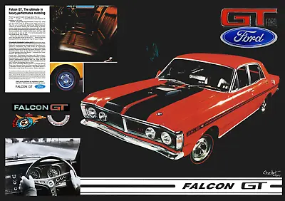 Ford Falcon XY GT HO 351 A1 POSTER (landscape) • $63.50