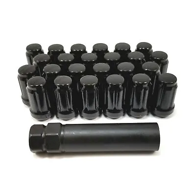 24x Excalibur 98-0397BK Lug Nuts 12x1.50 6-Point Spline Black Closed End HD EC • $28.38