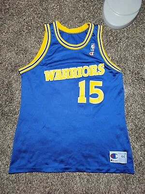 $59.99 • Buy Vtg 90s Golden State Warriors Lattell Sprewell Champion Jersey NBA Sz 44 L