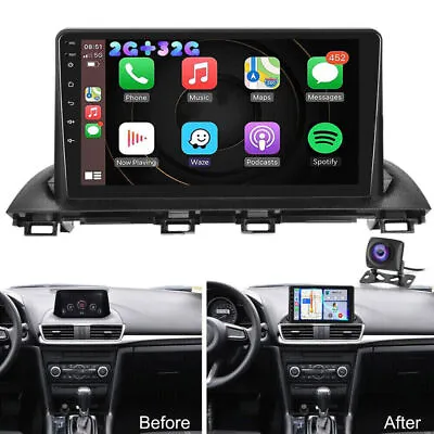 Apple Carplay Stereo For Mazda 3 2014-2019 Car Radio Android 12 GPS Wifi 2G+32G • $129.89