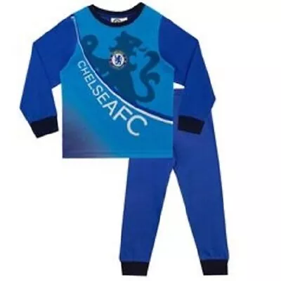 New Juniors Chelsea FC CFC Football Pyjamas Lounge Wear Top Bottoms Set 3-4 Year • £6.99