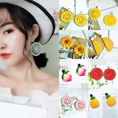 Fashion Women Boho Acrylic Earrings Jewellery Fruit Style Acrylic Earrings Gift • $2.59