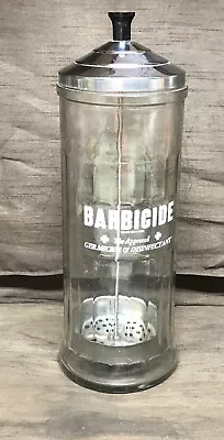 Vintage Barbicide Disinfectant Glass Jar Container - King  Made In Canada • $18.99