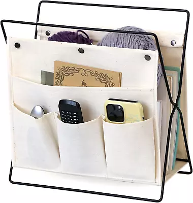 Magazine HolderMagazine RackFabric Foldable Metal Magazine Basket OrganizerWi • $34.85