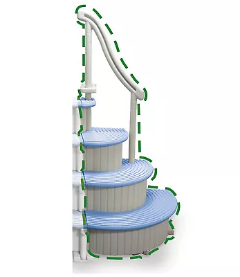 $349.96 • Buy Confer Plastics CCXAG-B Blue Curve Above Ground Corner Add-On Swimming Pool Step