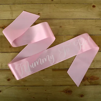 MUMMY TO BE SASH - Mum To Be Baby Shower Sash - Ten Tiny Toes Girls Pink Range • £2.95