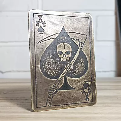 Vietnam War Collectibles Brass Death From Above Propaganda Card With Stand • $25