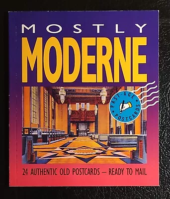 MOSTLY MODERNE~24 Vintage/Art Deco Style~Postcards~bound/mint • $10