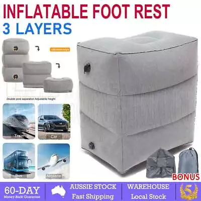 $14.75 • Buy Inflatable Travel Footrest Pillow Plane Train Kids Bed Office Foot Rest Pad OZ