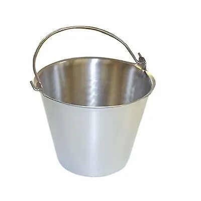 Premium Stainless Steel Pail Vet/Milk Bucket Made In USA Completely Seamle... • $162.16