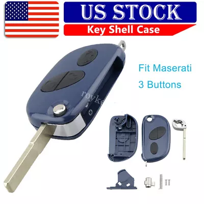 Smart Car Key Shell Case For 2008 2009 Maserati GranTurismo Flip Blade 3 Buttons • $13.49