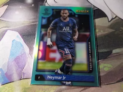 NEYMAR JR #/199 NEON BLUE Topps 2022-23 Merlin PARIS SAINT-GERMAIN PSG 🔥 🔥 • $5