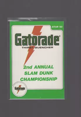 1985 Star Gatorade Slam Dunk Checklist #1 - Michael Jordan • $30