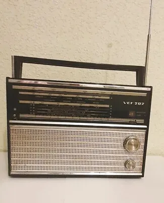 VEF 202 Portable Radio Soviet Latvia Vintage Soviet Transistor USSR Working • $100