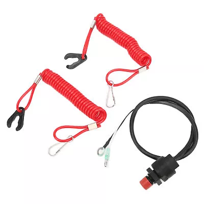 Marine Outboard Emergency Kill Switch Safety Lanyard PVC+ABS For Yamaha • $11.43