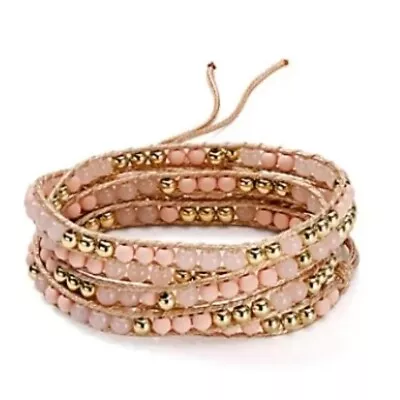 Rebecca Minkoff Mixed Media Wrap Bracelet Rose Gold NWT Retail $78 • $21