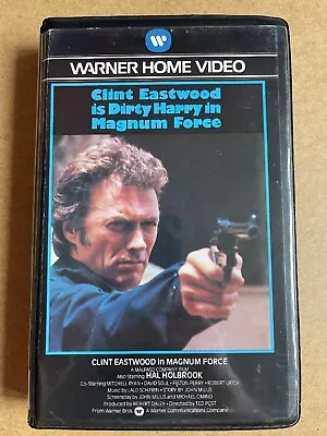 Rare White Label- MAGNUM FORCE - DIRTY HARRY - Pre Cert Warner Big Box VHS Video • £65