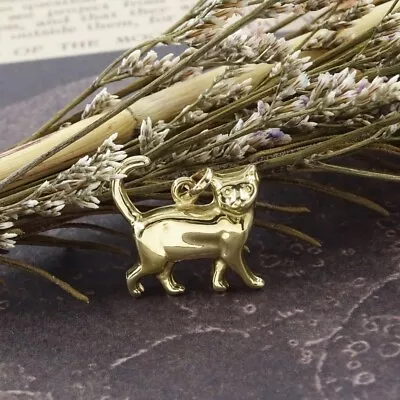 Vintage 9ct Gold Cat Pendant / Charm • £105