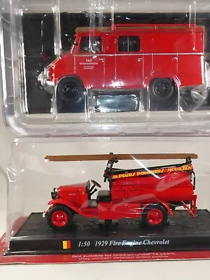 £3 • Buy 2 Del Prado Die Cast Fire Engines Of The World- Opel & Chevrolet -New In Box
