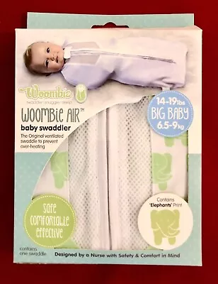$21.95 • Buy NIB *WOOMBIE* AIR Ventilated Swaddler Sleep Sack Elephant 3-6 Mo 14-19 Lbs