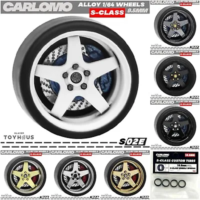 CARLOMO Alloy 1/64 Wheels S-Class S02A - S02F - Premium Wheels W/ Caliper Brakes • $13.99
