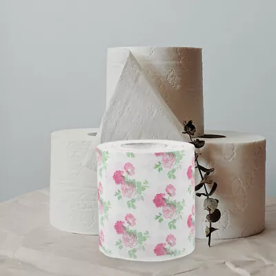  2 Rolls Of Fun Toilet Paper Delicate Pattern Toilet Paper Decorative Printing • £10.68