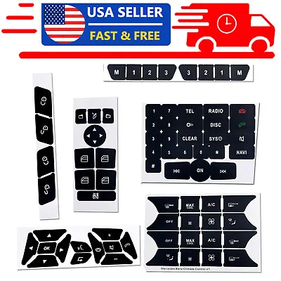 For Mercedes Benz Car A/C Door Radio Button Window Steering Repair Sticker Set • $11.99