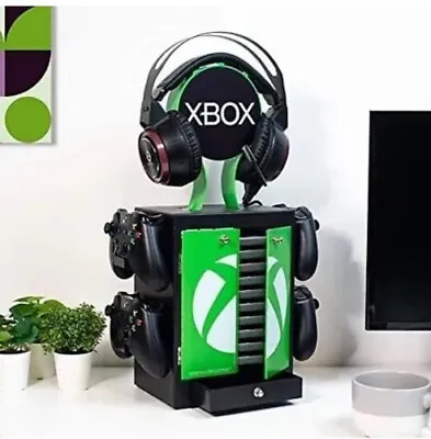 Xbox Official Gaming Locker  Stand Headset Holder Controller Rest Game Case Rack • £29.49