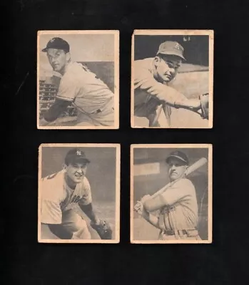 (4) 1948 Bowman Baseball Lot-4 Different-#14 Reynolds17 Slaughter(R)2148-g-vg • $14.95