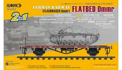 SABRE 35A03 1/35 German Railway Flachwagen Ommr • $34.38