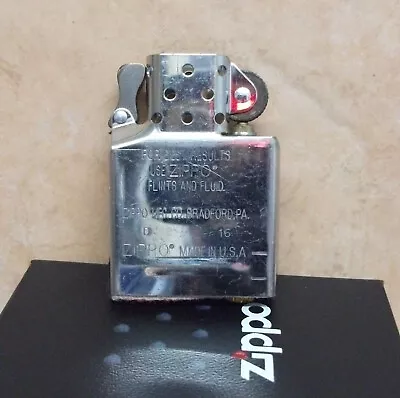 Zippo - Genuine Petrol Windproof Lighter INSERT - New - Never Lit - Dated D - 16 • £14.30