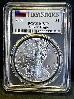 2020 $1 American Silver Eagle First Strike PCGS MS70 - FREE SHIP • $55