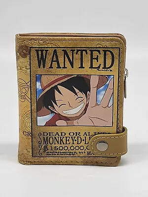 One Piece Anime Straw Hat Pirates Monkey D Luffy  Wanted  Bifold Wallet • $19.99