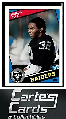 Marcus Allen 1984 Topps #98 C*D* Sheet Raiders Hall Of Fame 2nd Year • $2.95