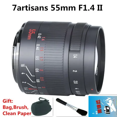 7artisans 55mm F1.4 II Manual Lens For Fujifilm X-Mount Fuji X-T4 T30 T2 Camera • £110.40
