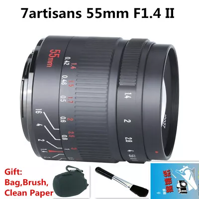 7artisans 55mm F1.4 II Manual Lens For Fujifilm X-Mount Fuji X-T4 T30 T2 Camera • £110.40