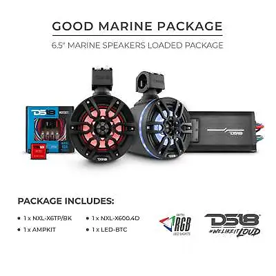 DS18 Marine Stereo Package 2x Speakers Towers & Amplifier - Good Marine Package • $1151.71