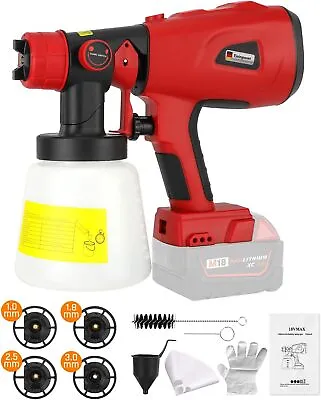 Paint Sprayer 1000ML Electric Spray Gun For Milwaukee 18V Liion Battery Portable • $19.22