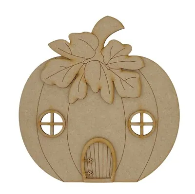 MDF Wooden Fairy Door Craft Kit Blank Ready To Decorate KIT Pumpkin • £6.45