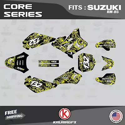 Graphics Kit For Suzuki RM85 (2001-2023) RM 85 Core - YELLOW • $54.99