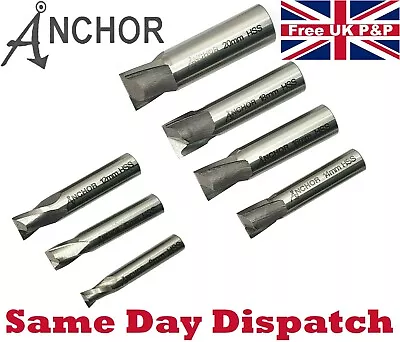 HSS Slot Drill End Mill Cutter 2 Flute Slotting Cutter Straight Shank Metric • £7.49